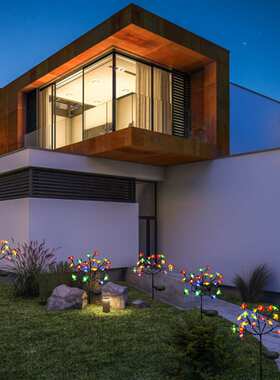 太阳能led蜜蜂灯20led草坪灯地插蜜蜂灯串插地草坪灯户外露营灯