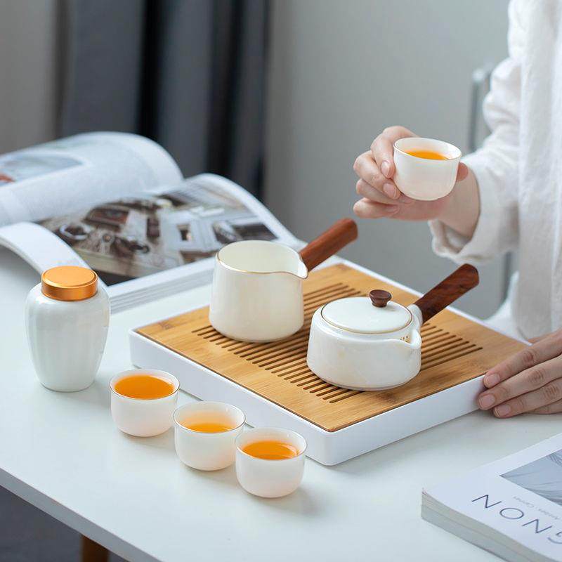 德化白瓷茶具小套装家用泡茶日式侧把壶简约轻奢功夫酒店泡茶壶,模玩/动漫/周边/娃圈三坑/桌游,模型制作工具/辅料耗材,淘宝优惠券,粉丝福利购,淘宝优惠卷