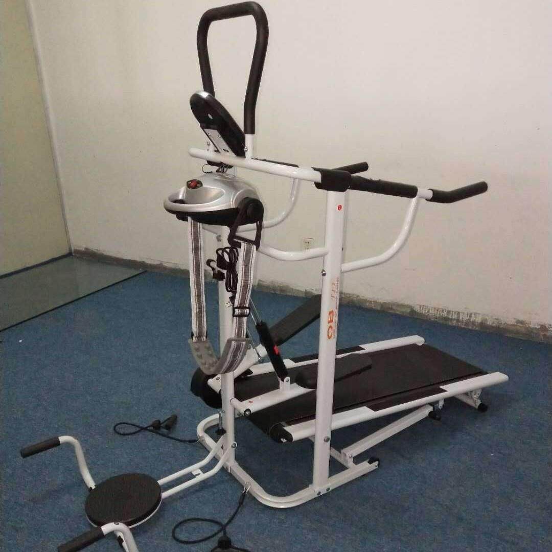 5功能机械跑步机MANUAL TREADMILL俯卧撑扭腰踏步机按摩减脂