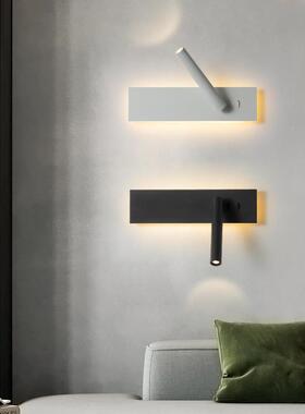 床壁头灯壁灯卧25259室旋创意带长开关条转极简阅读灯酒店客厅电