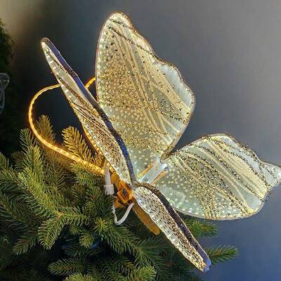 诞树婚礼布置道具蝴蝶主酒店婚礼堂挂题NLB饰婚庆装饰圣铁艺件挂