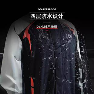 254雨裤套装骑行手勤摩卖托防水体式执防暴反光男口袋外加分厚雨