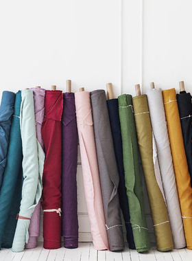 纯色亚麻面料2.6米幅宽手工DIzY布料床品窗帘面料拍照背景布1米价