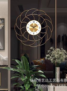 新中式创钟意卧室挂约现代装钟表客厅壁XP007钟艺术个性风饰简静