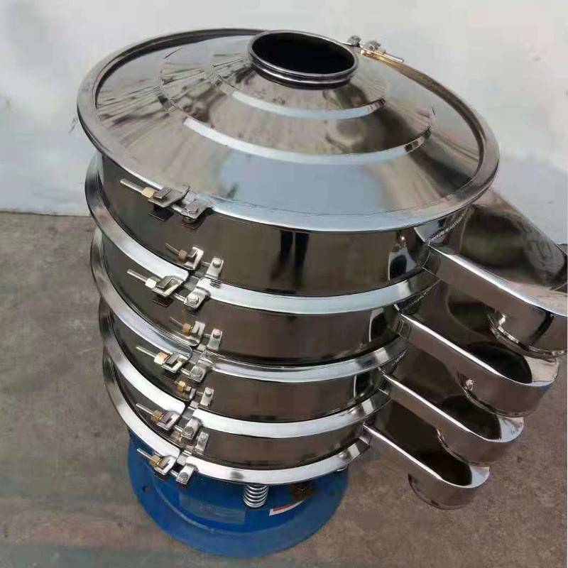 厂家粉末食品振动震动筛中药圆形不锈钢多层旋振筛塑料颗粒筛分机
