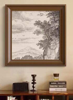 平安果式中古风》HY-B234线稿描装法饰画玄关斗柜高级感美拉德素