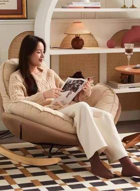 椅北轻欧摇摇椅躺企椅阳台家用休DXG闲懒人沙发大人奢子单人鹅椅