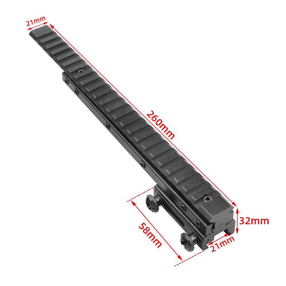 2121mmG0026-C+导轨转增高高导轨260mm金转属增延长接瞄准镜支架