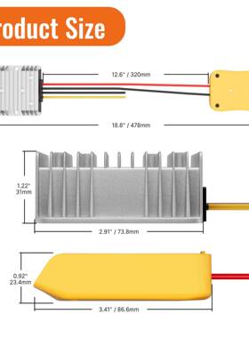 ed电walt20V转21V20A电池DIY带线转换器动工具锂电池输出适De-W1-