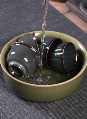 空山新雨龙泉青瓷缸茶功夫房茶具配件洗仿古76463烟灰水盂文四宝