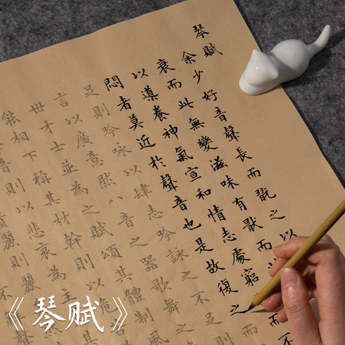 文征明小楷琴赋真迹蝇头小楷毛笔字帖临摹宣纸套装仿古初学软笔描