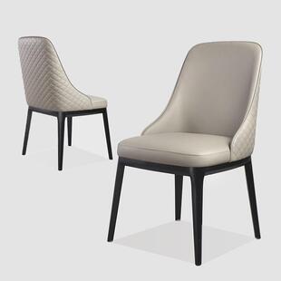 北欧实木椅子餐桌椅子家用高级感餐厅凳子有靠背椅久坐不累扶手椅