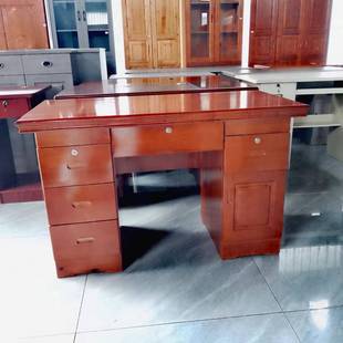 办公写字家用1.2米 1.4米实木办公桌带抽屉锁