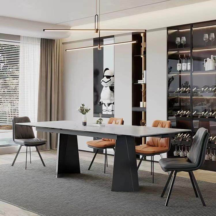 意式极简岩板可伸缩餐桌设计师高级感现代简约2米2.4米长方形餐桌,节庆用品/礼品,新娘配件,淘宝优惠券,粉丝福利购,淘宝优惠卷