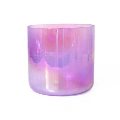 紫色石英水晶歌唱碗颂钵瑜伽减压音疗打击乐器水晶钵音乐碗