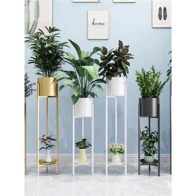 北欧风室内铁艺小花架客厅阳台落地式花架简约现代绿萝花盆架多层