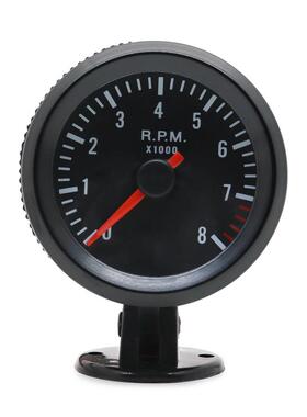爆款2英寸52mm黑色面白光LED汽车转速表0-8000RPM适合1-8缸