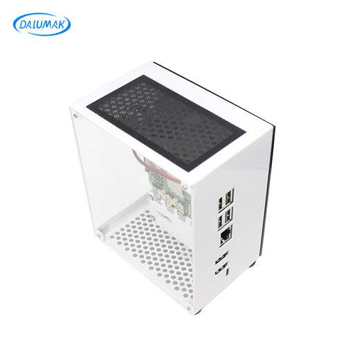树莓派5海景房机箱散热风扇RaspberryPi5主机铝合金散热外壳