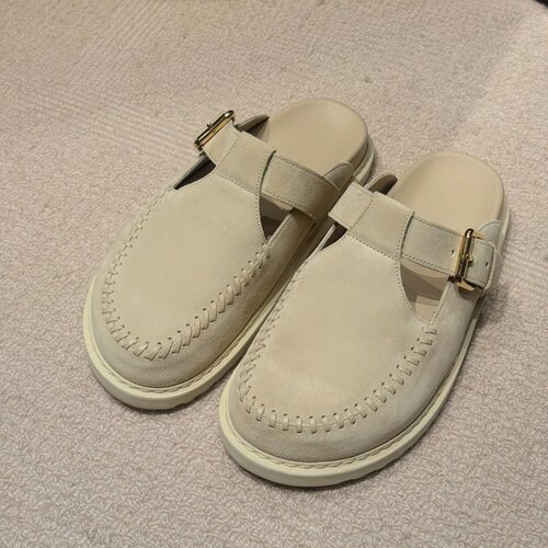 真皮厚底女包头拖鞋防滑勃肯风