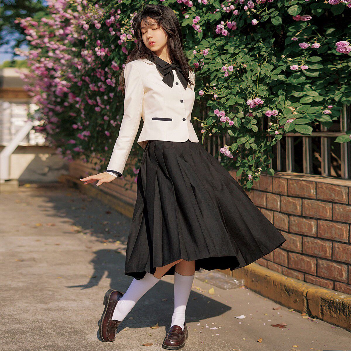 樱花家族jk制服外套【赫本的诗集】优雅学院风大小姐西服套装女