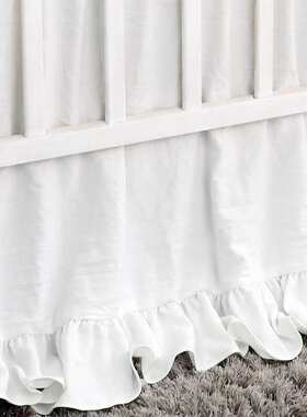 跨境亚马逊儿童床品婴儿床百褶荷叶边床裙Crib BedSkirt for Baby