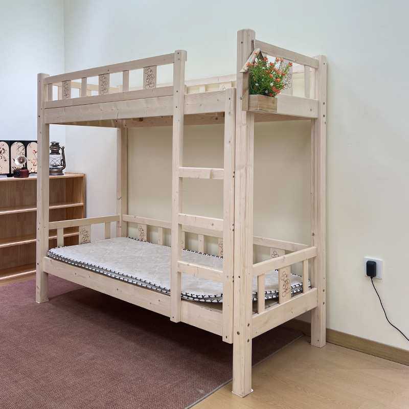 幼儿园床午睡床实木午休床儿童高低床托管班小学生上下铺双层床