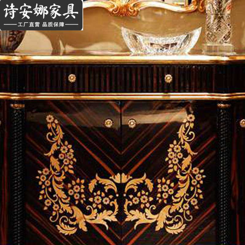 欧式实木玄关柜大户型客厅家具手工雕刻餐厅餐边柜奢华新古典家具
