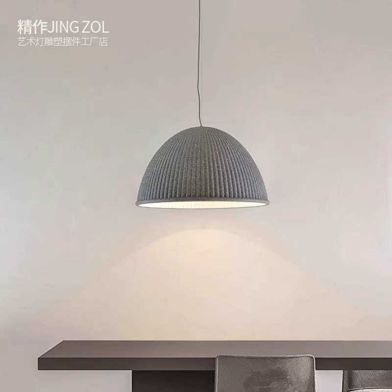 北欧设计师餐厅灯南瓜灯吧台咖啡厅圆形灯罩日式复古餐饮工装吊灯