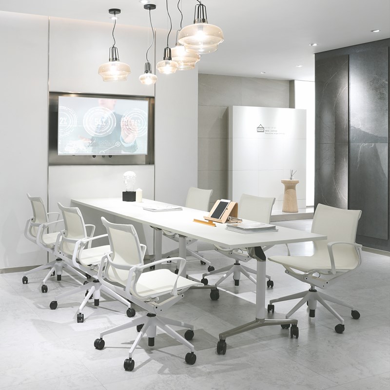 新款现代铝合金办公电脑椅会议室椅子舒适人体工学升降可躺办公椅