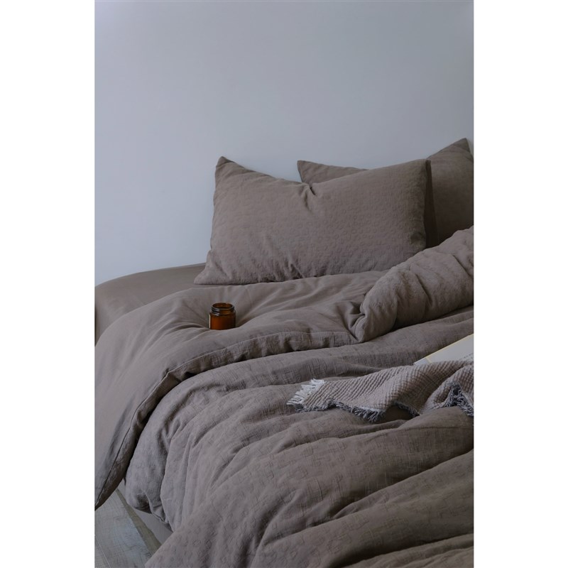 LIWOO全棉提花纯色四件套 立体褶皱 姹寂风自然肌理床品 (4色)