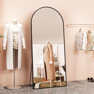 全墙身生镜落地镜家用女卧穿衣镜网DEI红室挂式试衣镜显瘦立体大