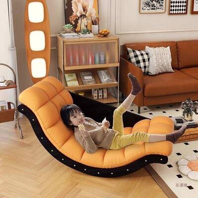 复香蕉椅简客约XFI懒人实木单人沙发新摇款阳台躺椅厅家用古休闲