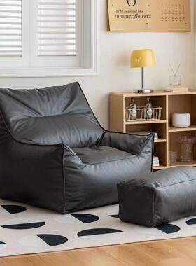 懒人沙发可KKZ躺可睡单人室小沙发椅上靠背椅阳躺台休闲摆烂卧椅