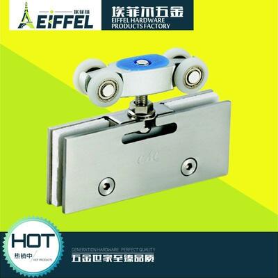 半圆不锈钢吊夹轮缓冲玻璃吊轮滑轨afe01门推拉玻璃滑轮门吊趟滑