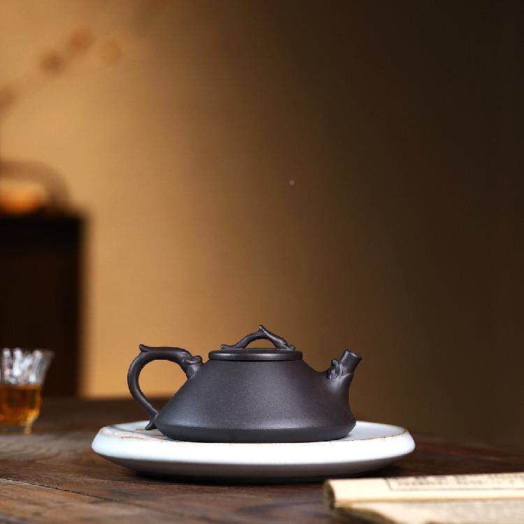 兴砂壶知足常乐饮龙宜石瓢原矿石紫砂紫壶RHI茶具礼品产地黄直销