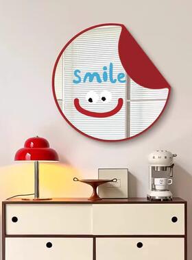 包豪斯镜儿子饰ZXH09113画客厅多巴胺ins风挂画不规艺装术童房则