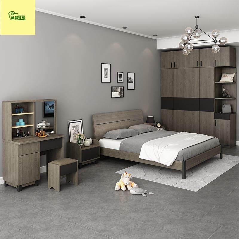 2025新款现代简约全实木1.8米主卧双人床1.5米1.2米环保白蜡木材