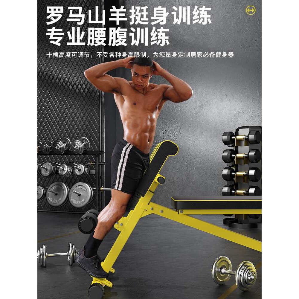 罗马椅多功能哑铃凳家用牧师凳仰卧起坐腹肌板山羊挺身器健身椅子