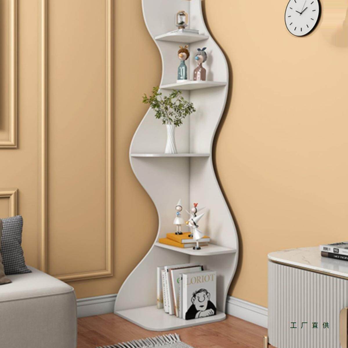 创意海草转角柜置物架客厅三角边柜卧室墙角柜收纳柜靠墙拐角柜