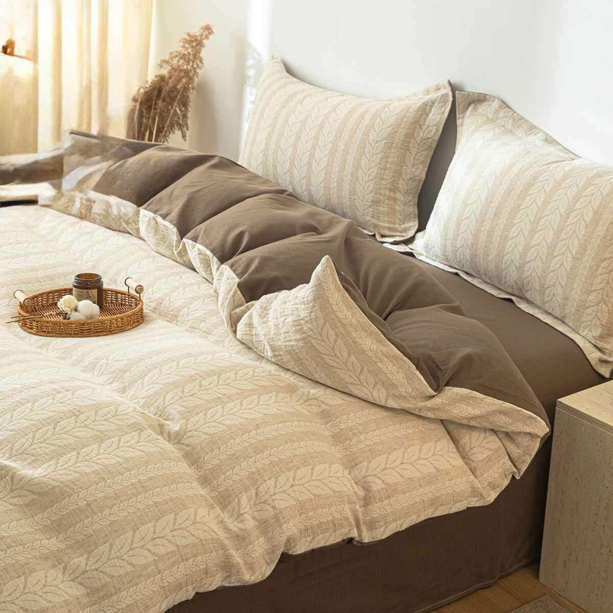 A类轻奢全棉麻床上四件套纯棉四季通用2025新款床单被套床笠床品