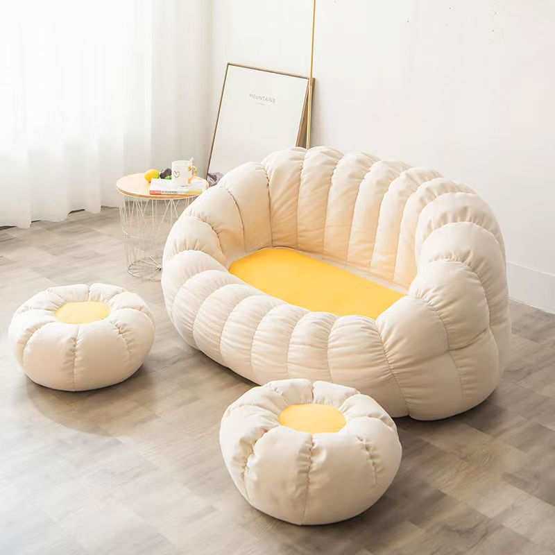 卧室房间出租房女生单人服装店公寓客厅休闲小户型双人小懒人沙发