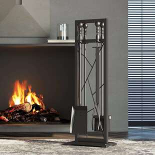 壁炉工具架铲灰欧式铁艺壁炉配件柴火架子工具火炉工具五件套可定