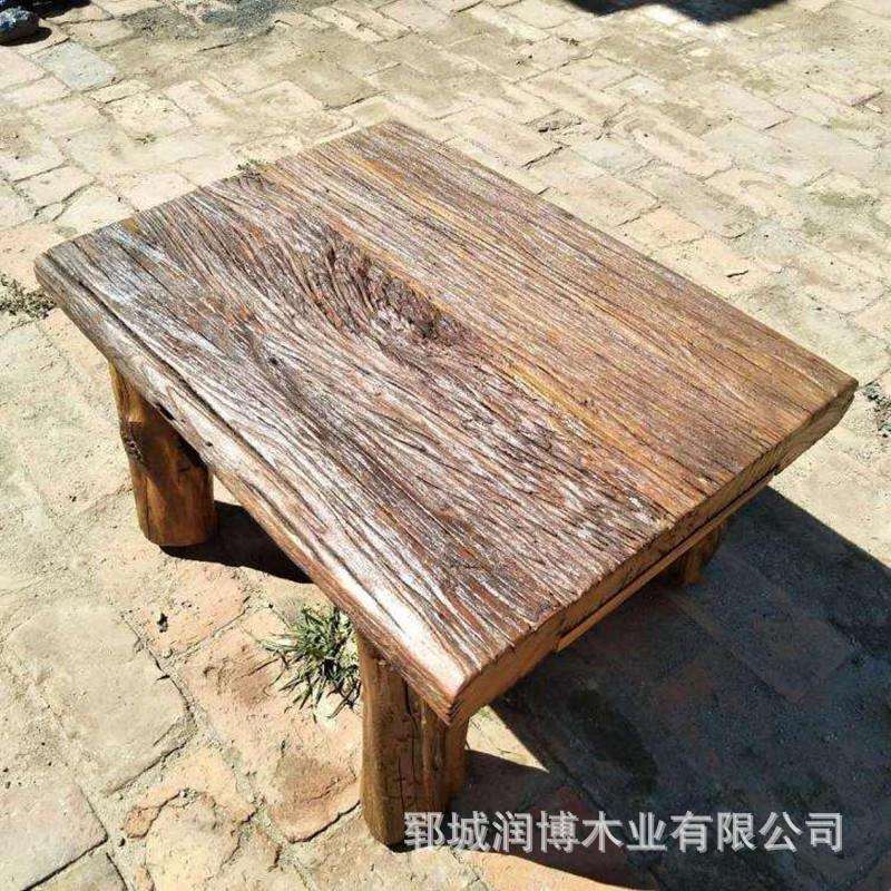 中式老榆木炕几榻榻米茶几旧门板飘窗桌实木地台桌小矮桌禅意茶桌