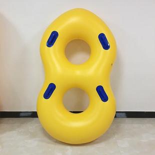 工厂直供水上乐园专用PVC充气皮筏加厚耐磨双人皮筏子充气滑水圈