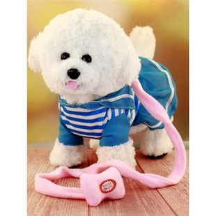 儿童玩具仿真狗狗会走路会唱歌会汪汪叫电动泰迪狗比熊犬毛绒玩具