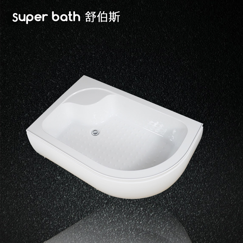 日式浴缸亚克力弧扇形淋浴浴盆小户型澡盆浴室淋浴房底盆底座底盘