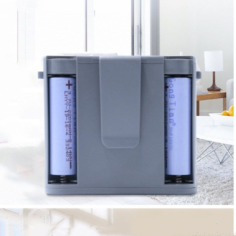 共田F16移动风扇USB充电双电池大风力户外随身便携挂脖挂腰风扇