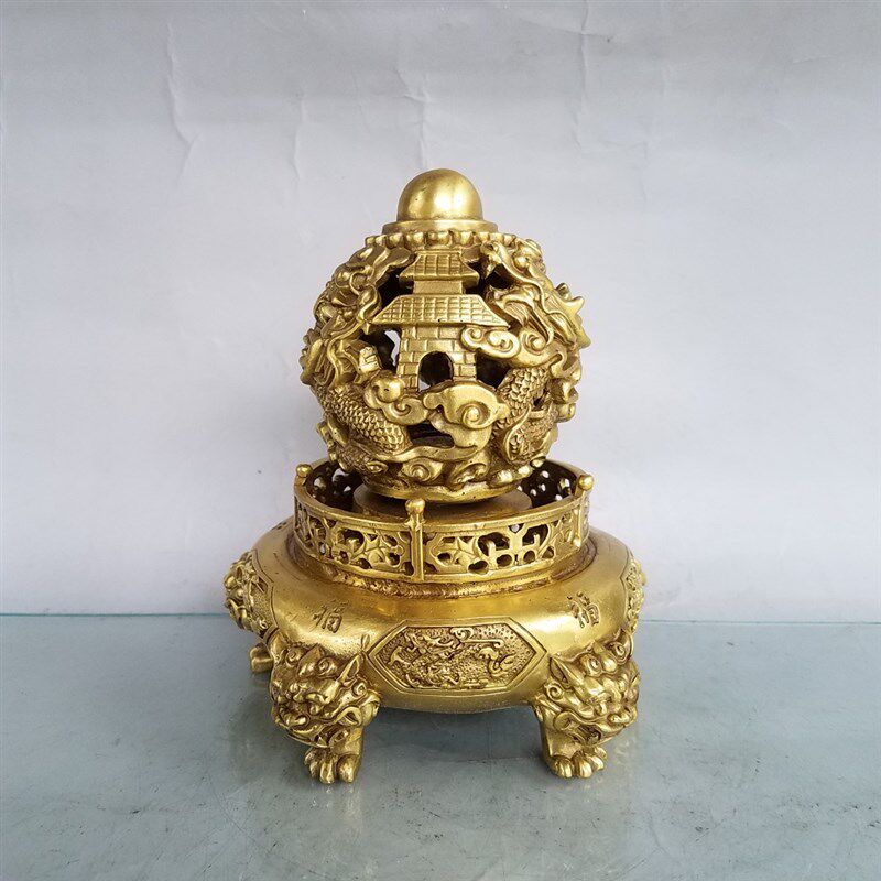纯铜九转乾坤鼎摆件时来运转球家居办公室装饰品摆设开业乔迁礼品