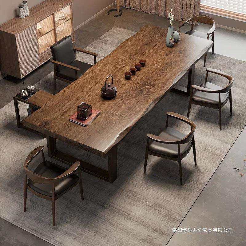 实木大板茶桌椅组合原生木纹茶桌办公客厅家用一桌六椅茶几泡茶台,电子元器件市场,其它元器件,淘宝优惠券,粉丝福利购,淘宝优惠卷