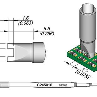 JBC原装烙铁头通用型手柄专用C245系列芯片烙铁头烙铁芯焊头正